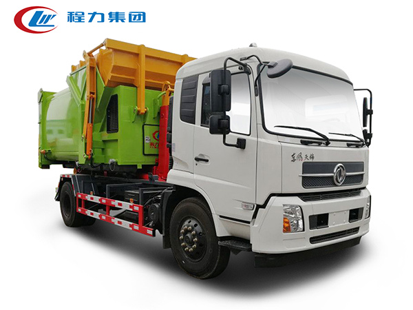 國六東風天錦勾臂式垃圾車