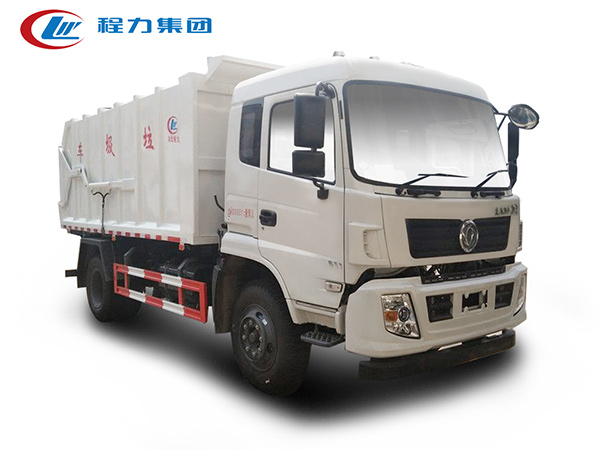 國六東風專底壓縮式對接垃圾車